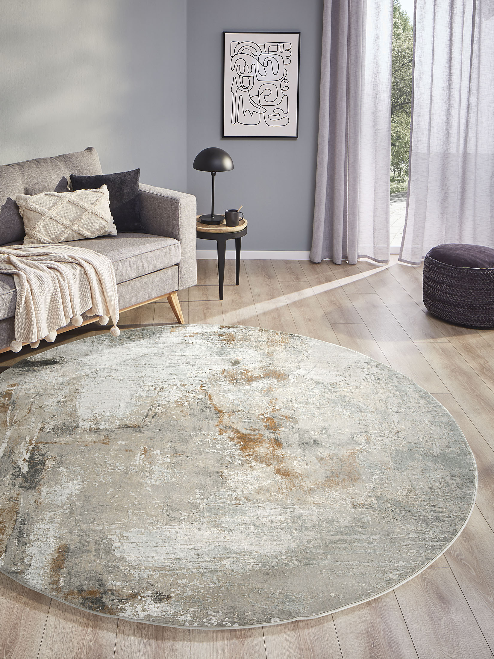 Garisim Vintage-Teppich, Taupe