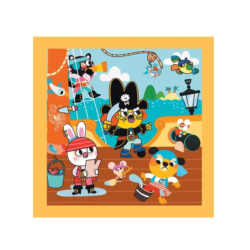 Livre Pinceau magique, Animaux pirates - Gründ