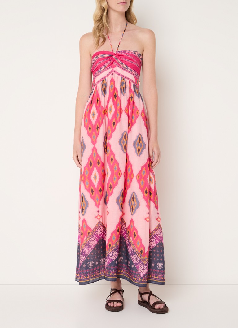 Vestido midi sin tirantes Yaly de ba&sh con estampado