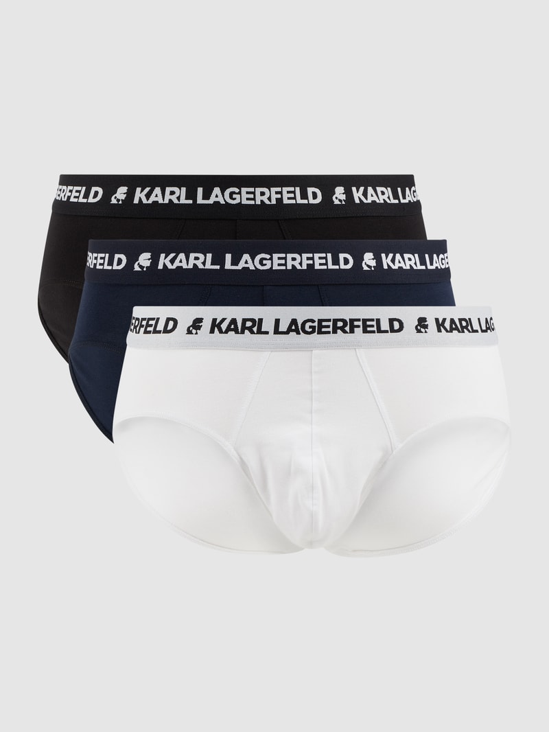 Slip mit Stretch-Anteil im 3er-Pack in dunkelgrau