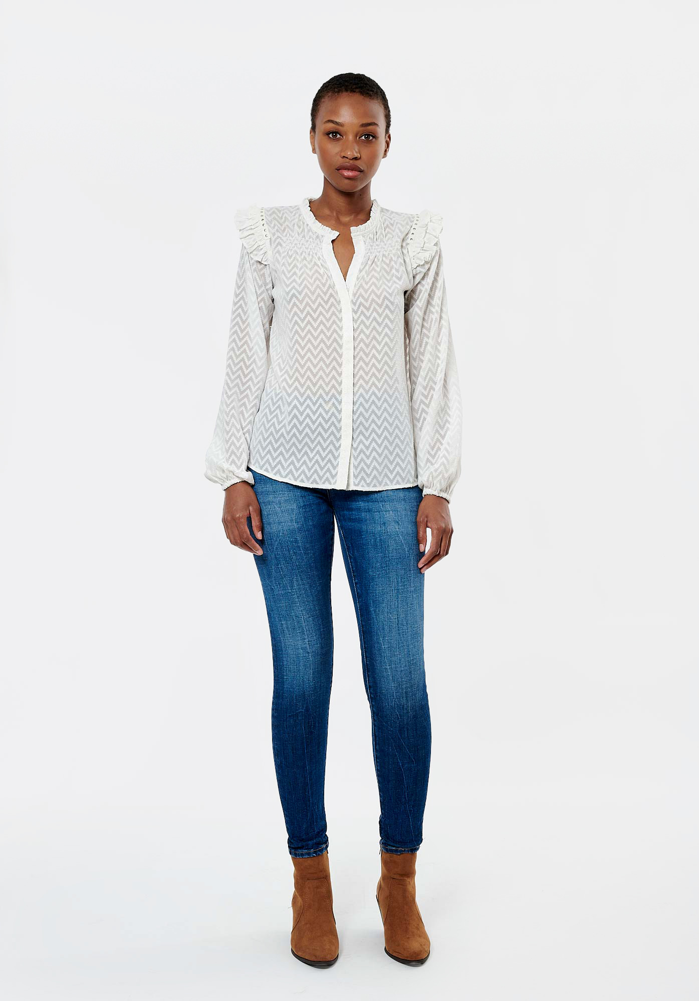 BROOK  Blouse blanche femme