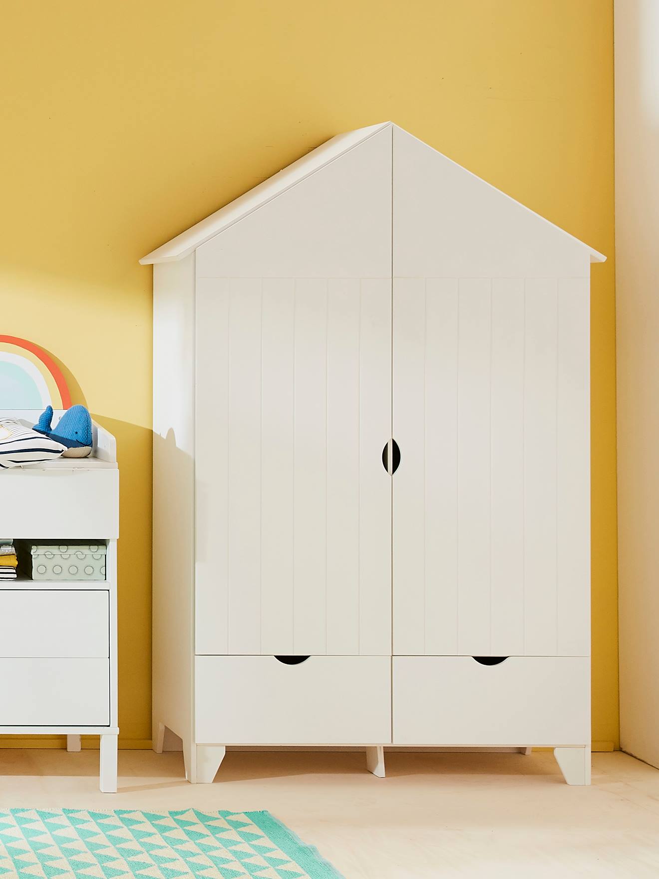 Vertbaudet Kinderzimmer Kleiderschrank HOLIDAYS - weiß