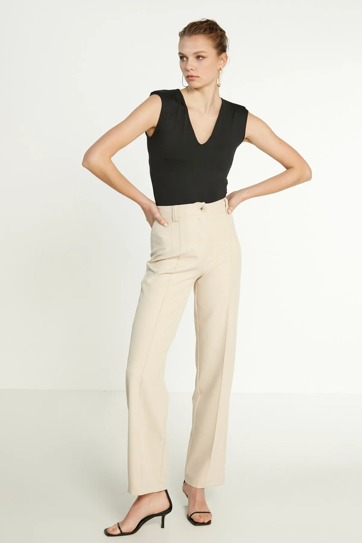 Vitrin  Hose mit hoher Taille und detaillierten Nähten
