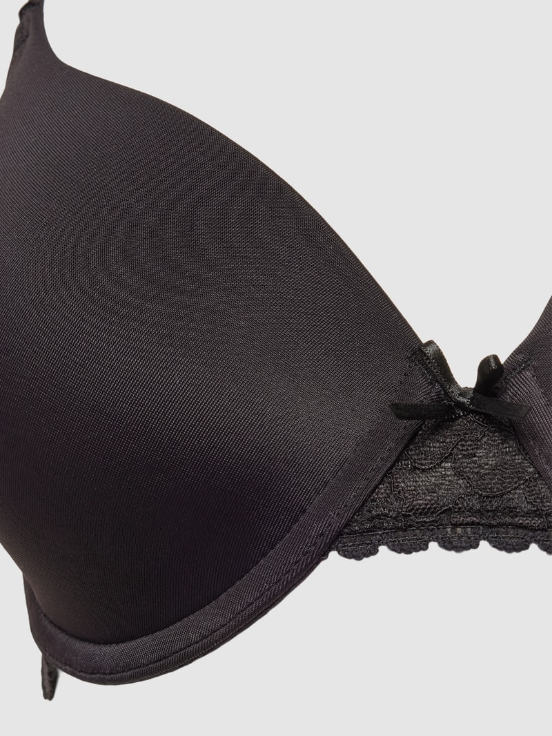 Schalen-BH mit Spitzenbesatz Modell 'VITTORIA' in schwarz