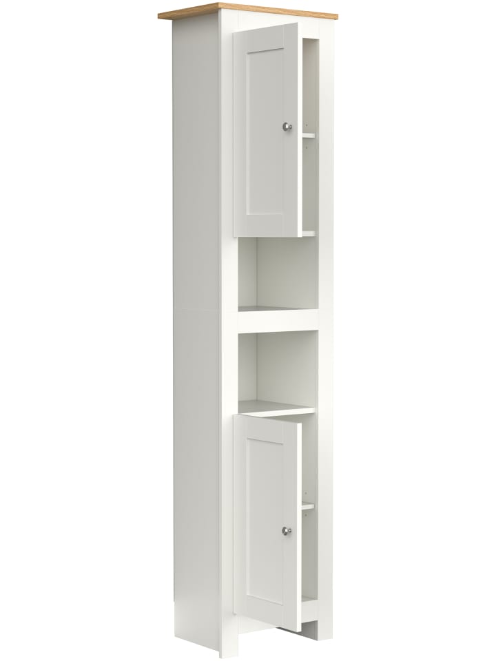 VCM  Holz Badmöbel Badschrank Hochschrank Regal Balusa in Weiß günstig kaufen onesize