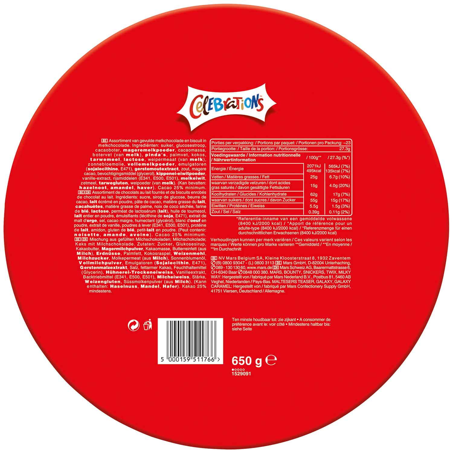 Celebrations 650g