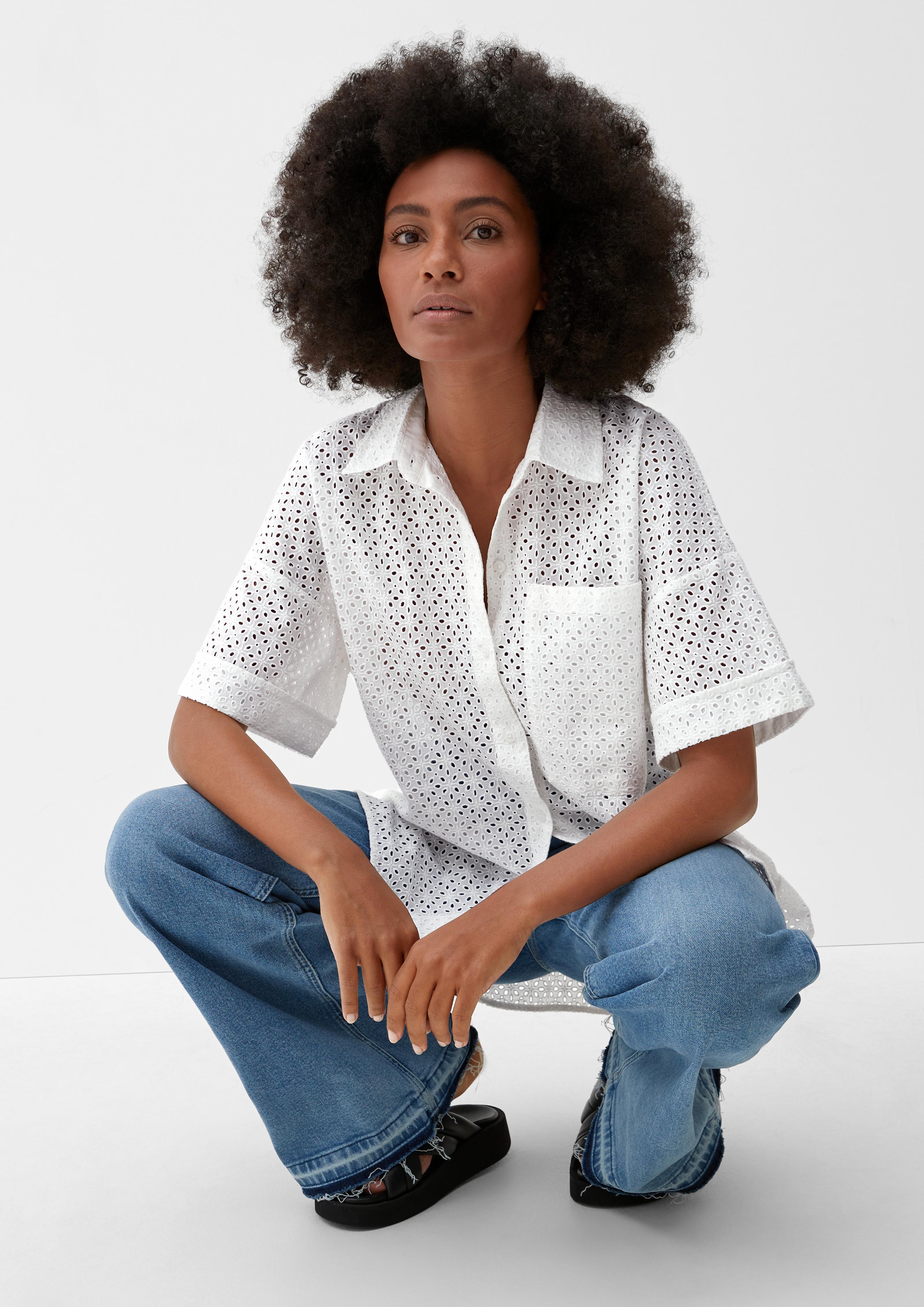 Bluse mit Lochmuster  2128390-01L4