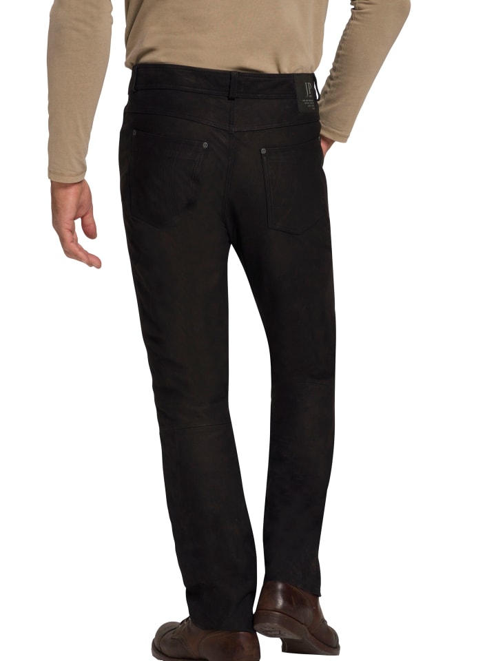 JP1880 Lederhose in schwarz günstig kaufen