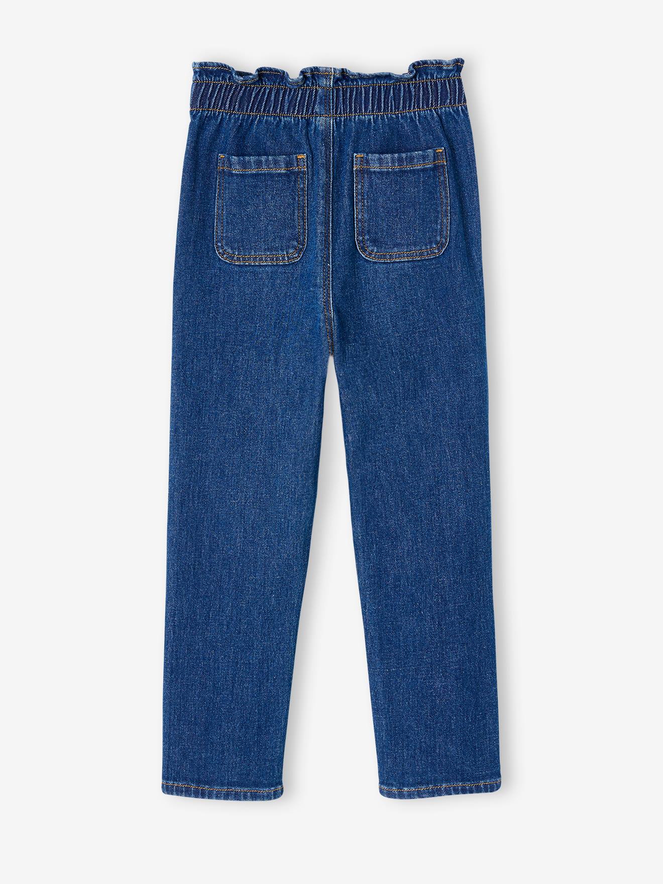 Vertbaudet Mädchen Paperbag-Jeans - double stone