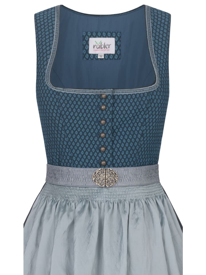 Nübler Midi Dirndl Gudrun in Petrol günstig kaufen