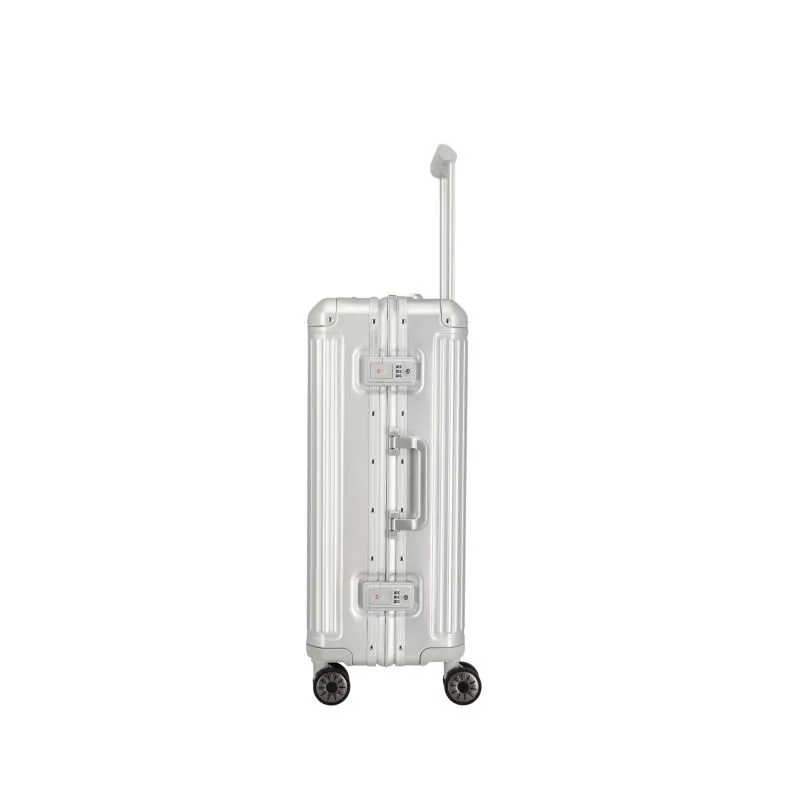 Travelite NEXT Trolley M mit 4 Rollen (67cm) - Silber