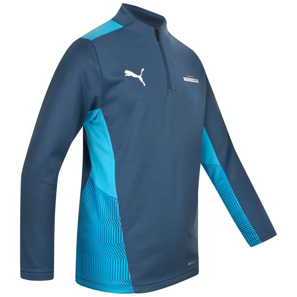 Olympique Marseille PUMA 1/4-Zip Kinder Sweatshirt 764386-05