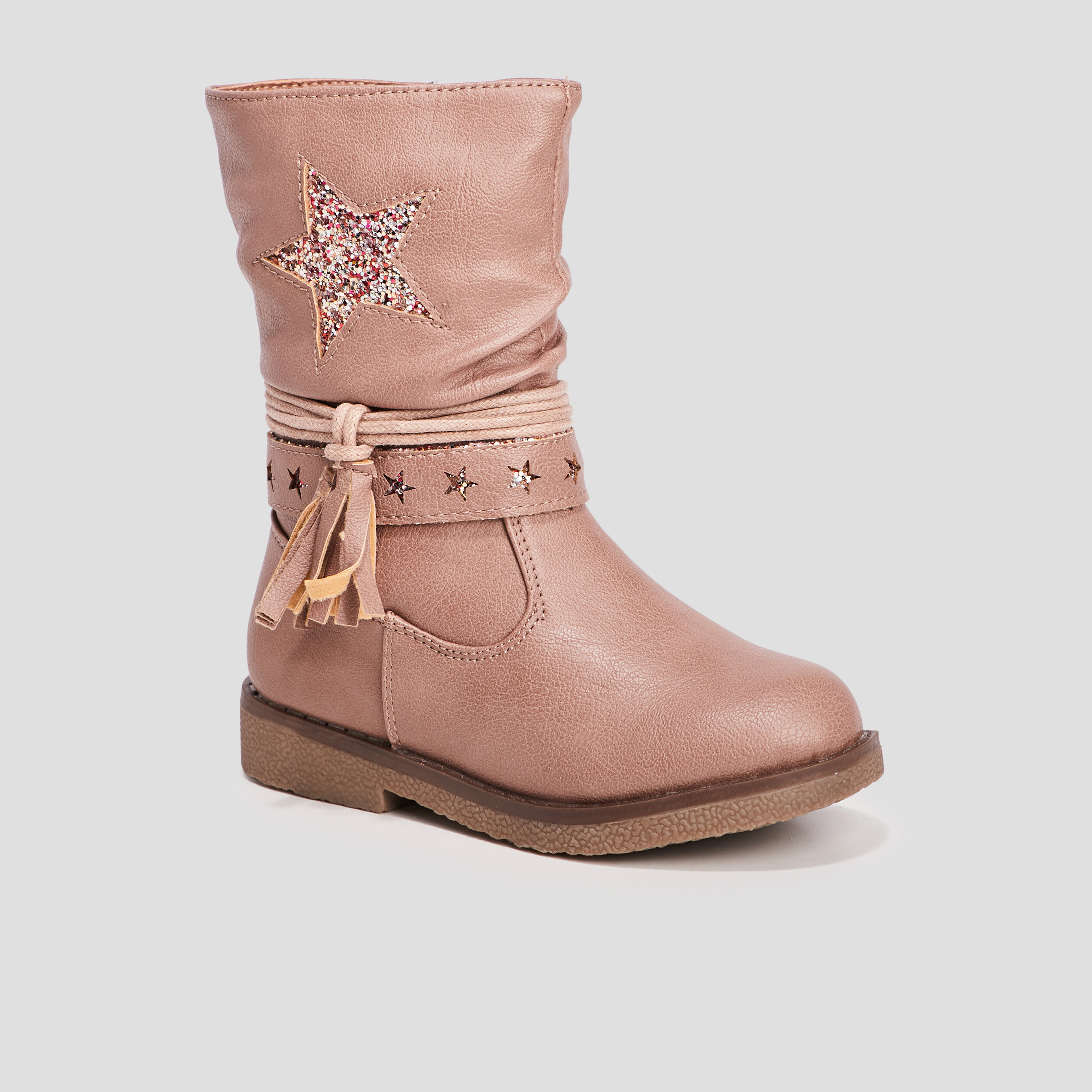Bottes avec brides rose fille | La Halle