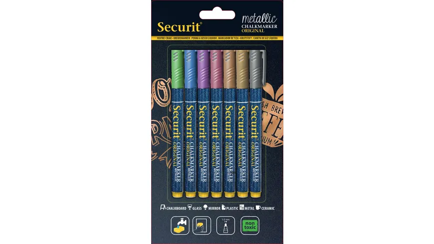 Securit Metallic-Kreidestifte 7er Set