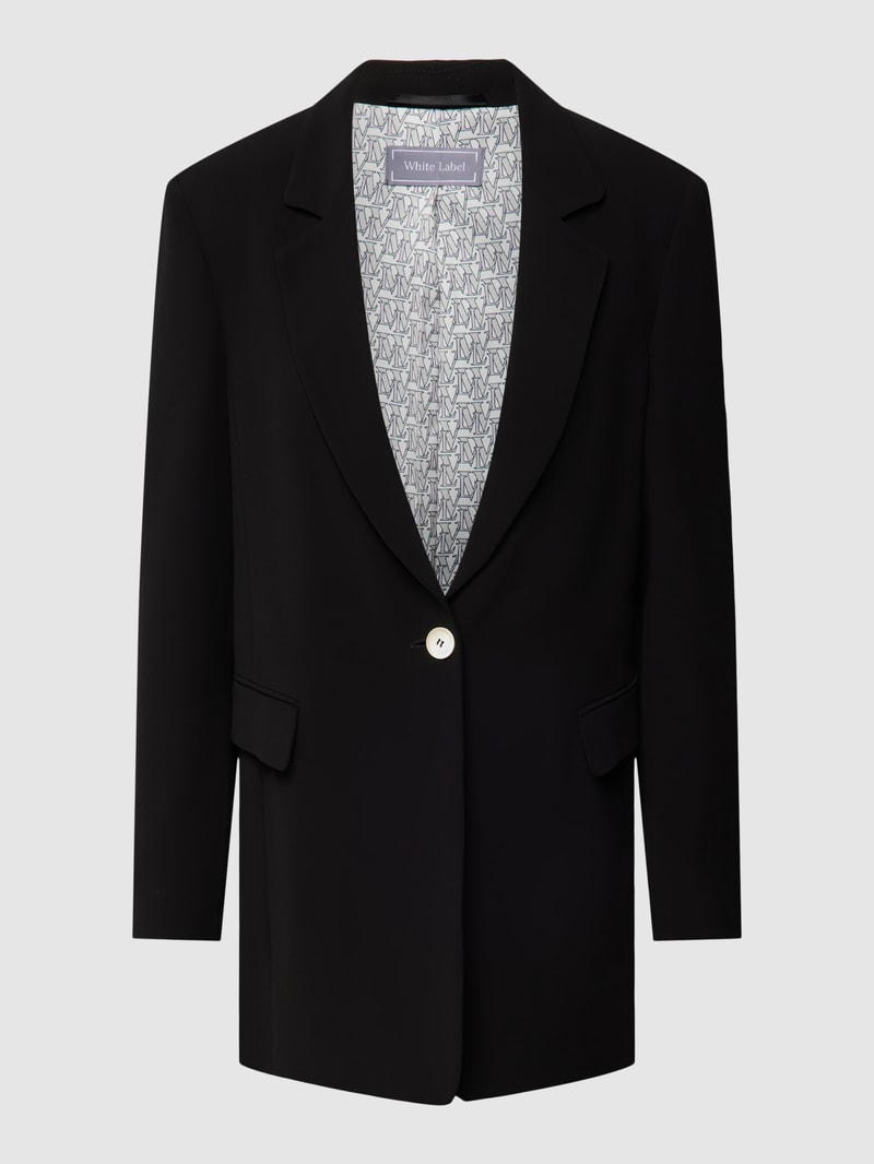Blazer mit Reverskragen in schwarz