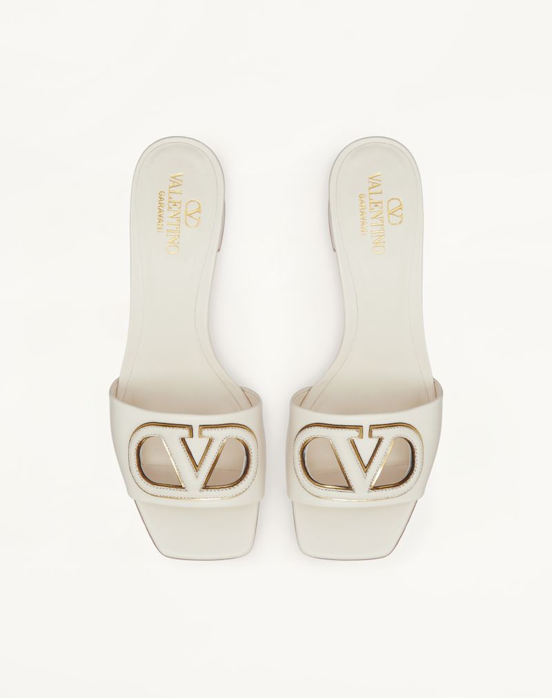 Slide Vlogo Cut-Out Sandal in Calfskin 60mm