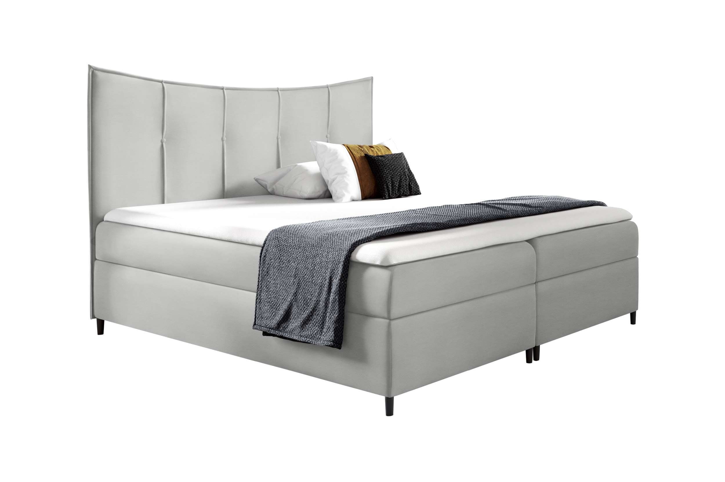 Stylefy Boxspringbett Trento (Schlafzimmerbett, Bett), 120/140/160/180/200x200, Bonellfederkern Matratze, Topper, Bettkasten