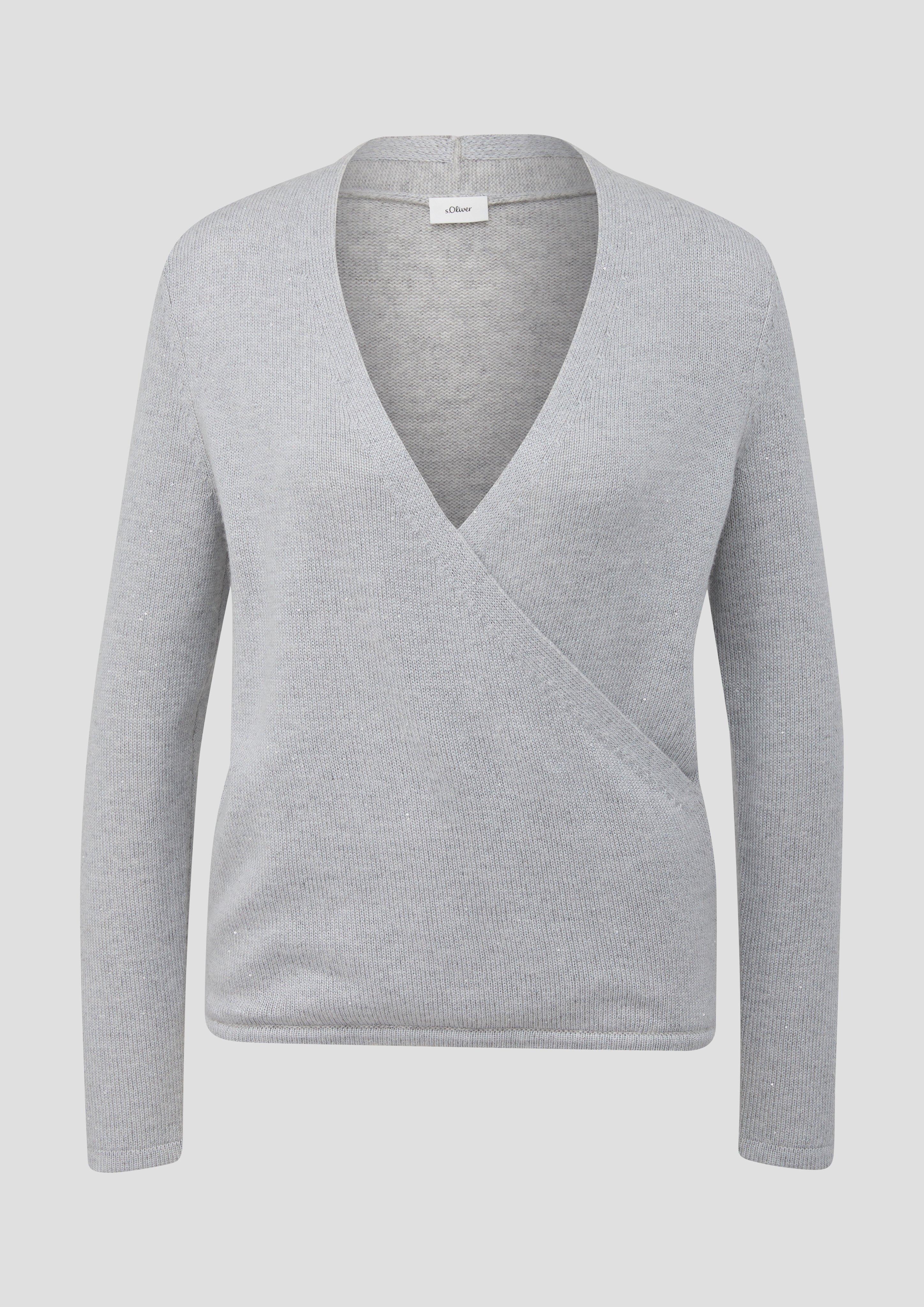 Strickpullover im Wickeldesign  2137684-9103