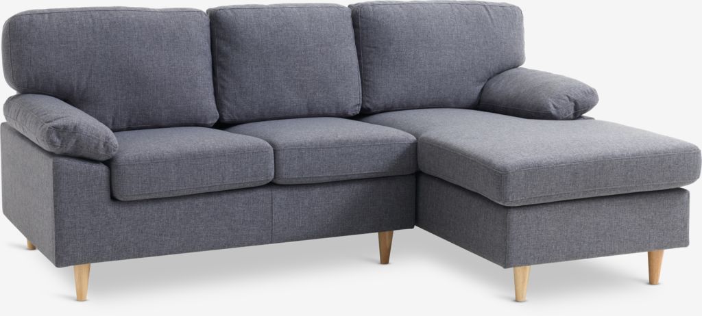 GEDVED Sofa med sjeselong GEDVED grå