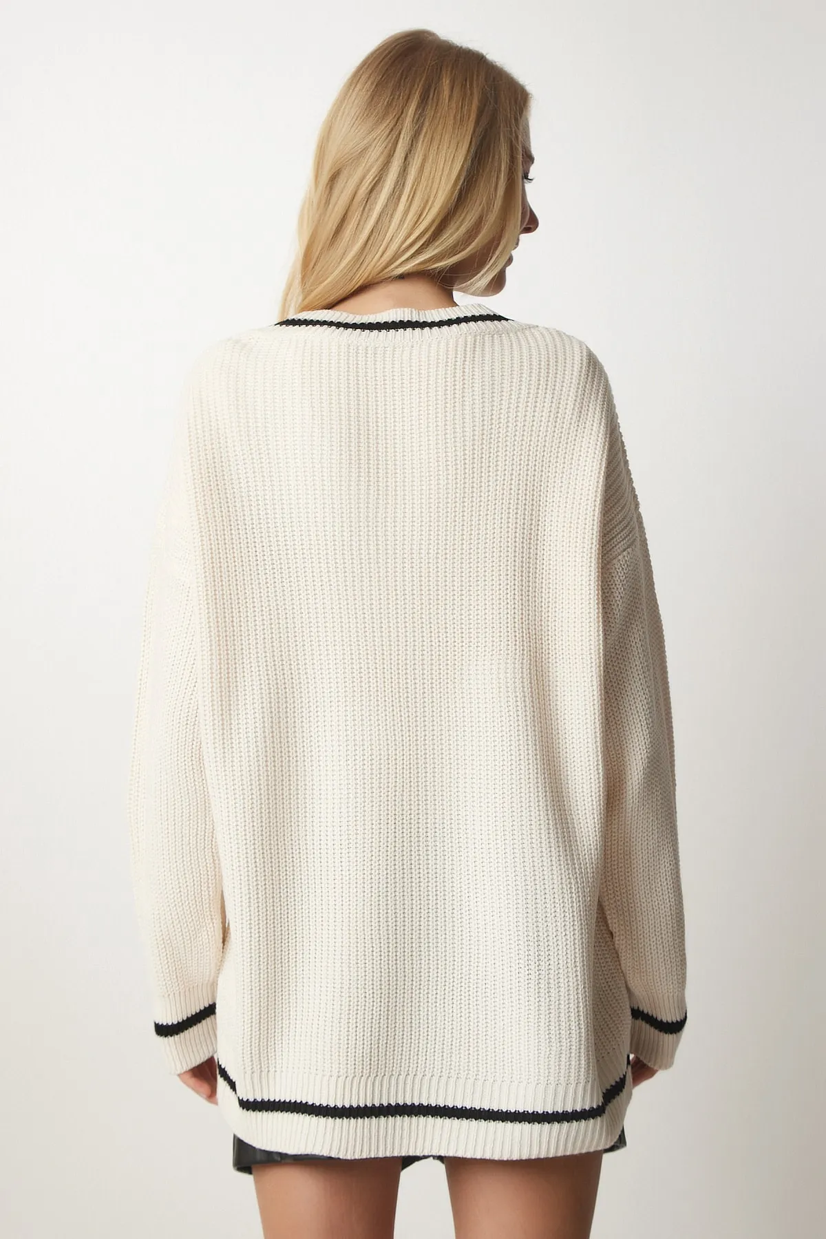Happiness İstanbul  Pullover - Ecru - Oversized