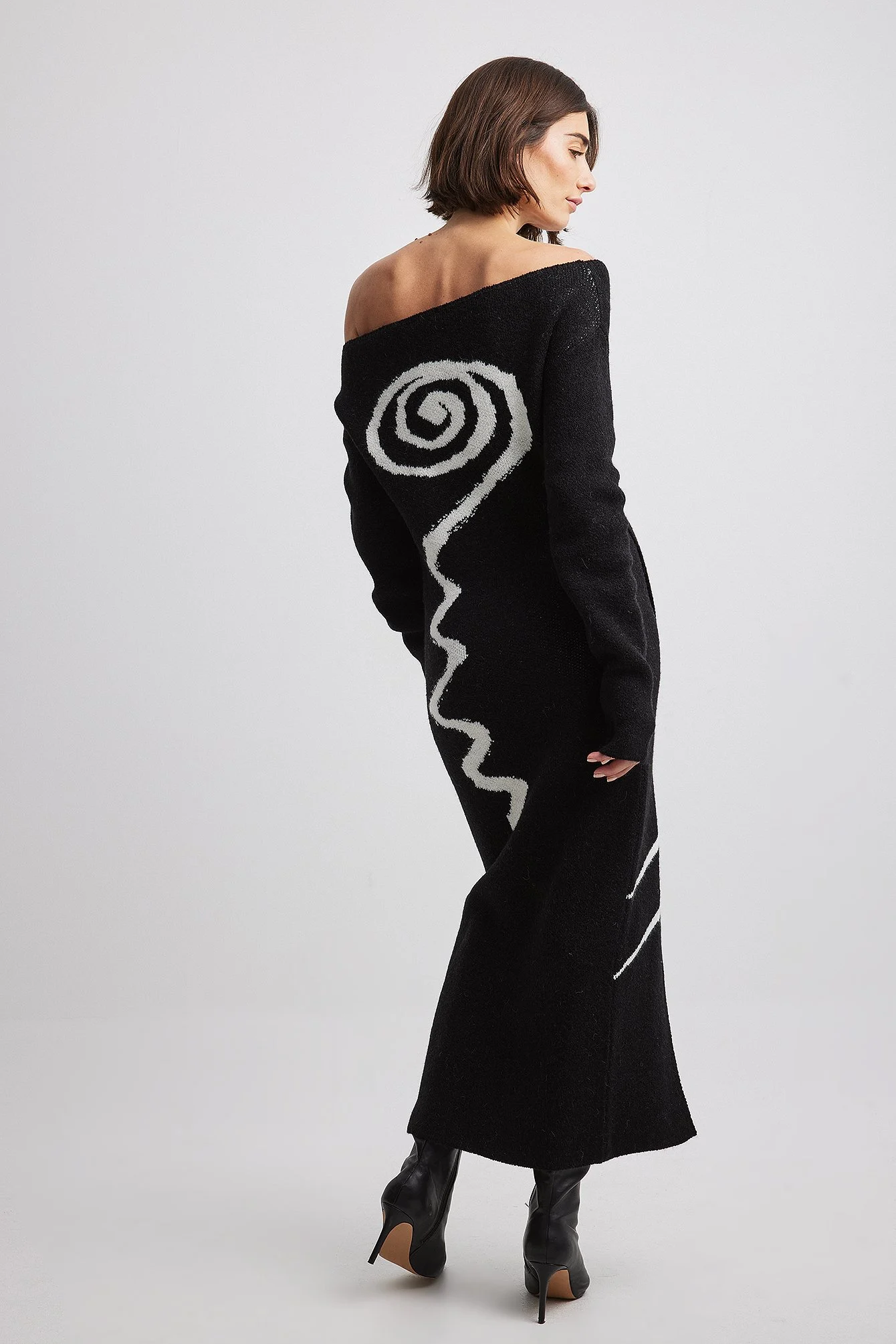 Bedrucktes Strickkleid