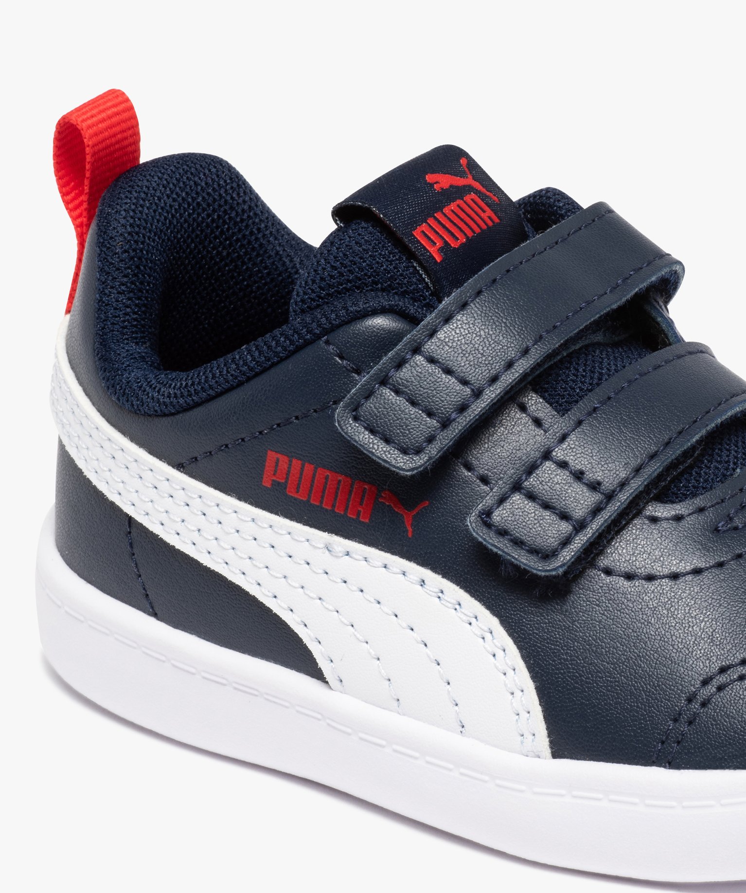 Baskets bébé bicolores à scratch – Puma Courtflex marine | GEMO