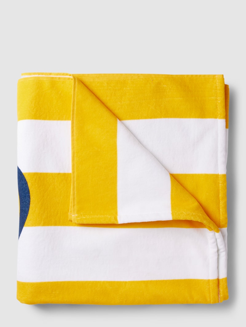 Handtuch mit Label-Print in gelb