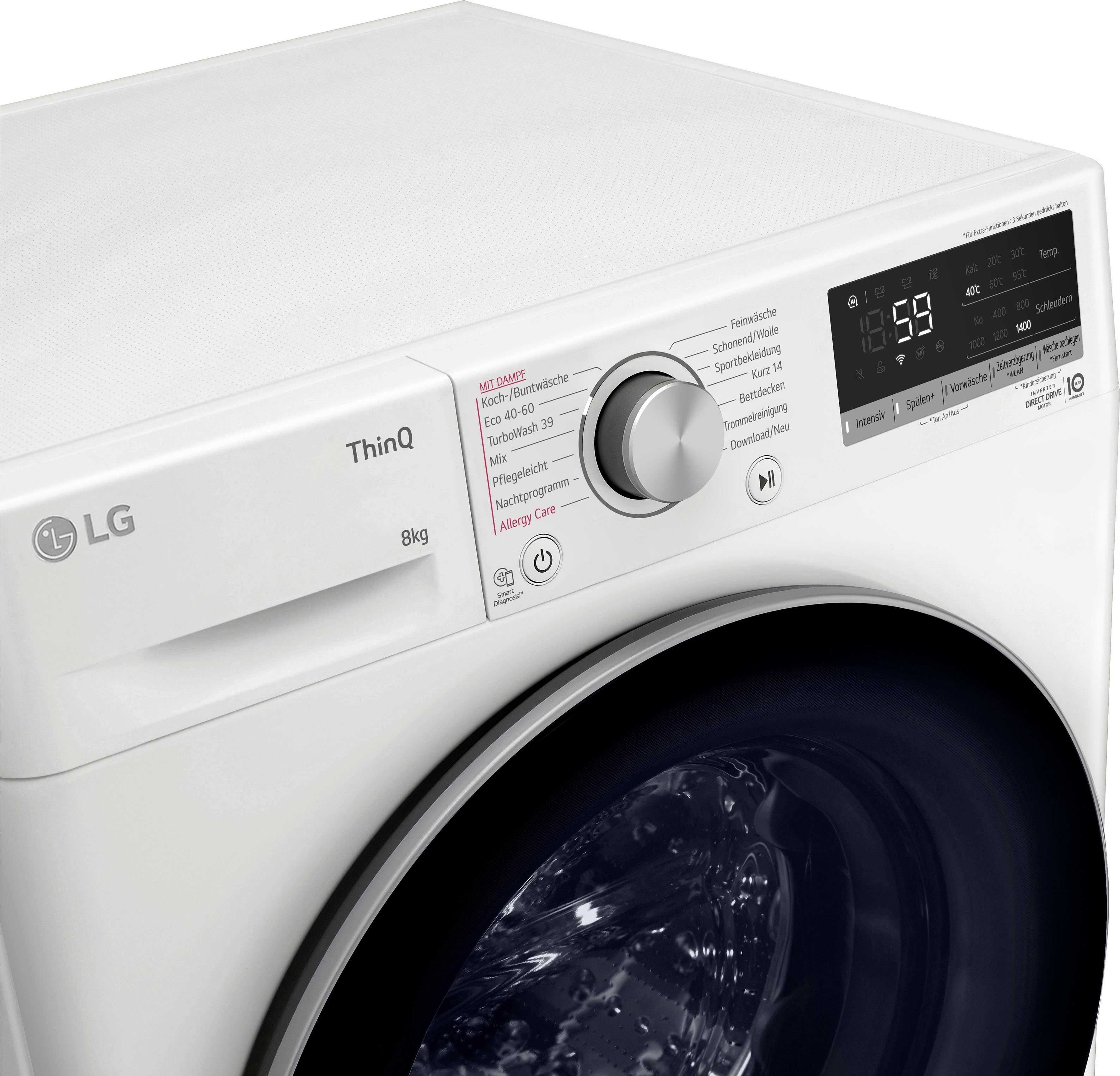 LG Waschmaschine F4WV7081, 8 kg, 1400 U/min