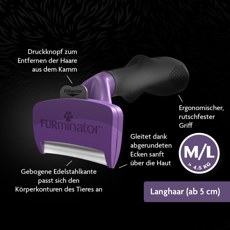 FURminator Fell- & Körperpflege FURminator Katze M-L Langhaar