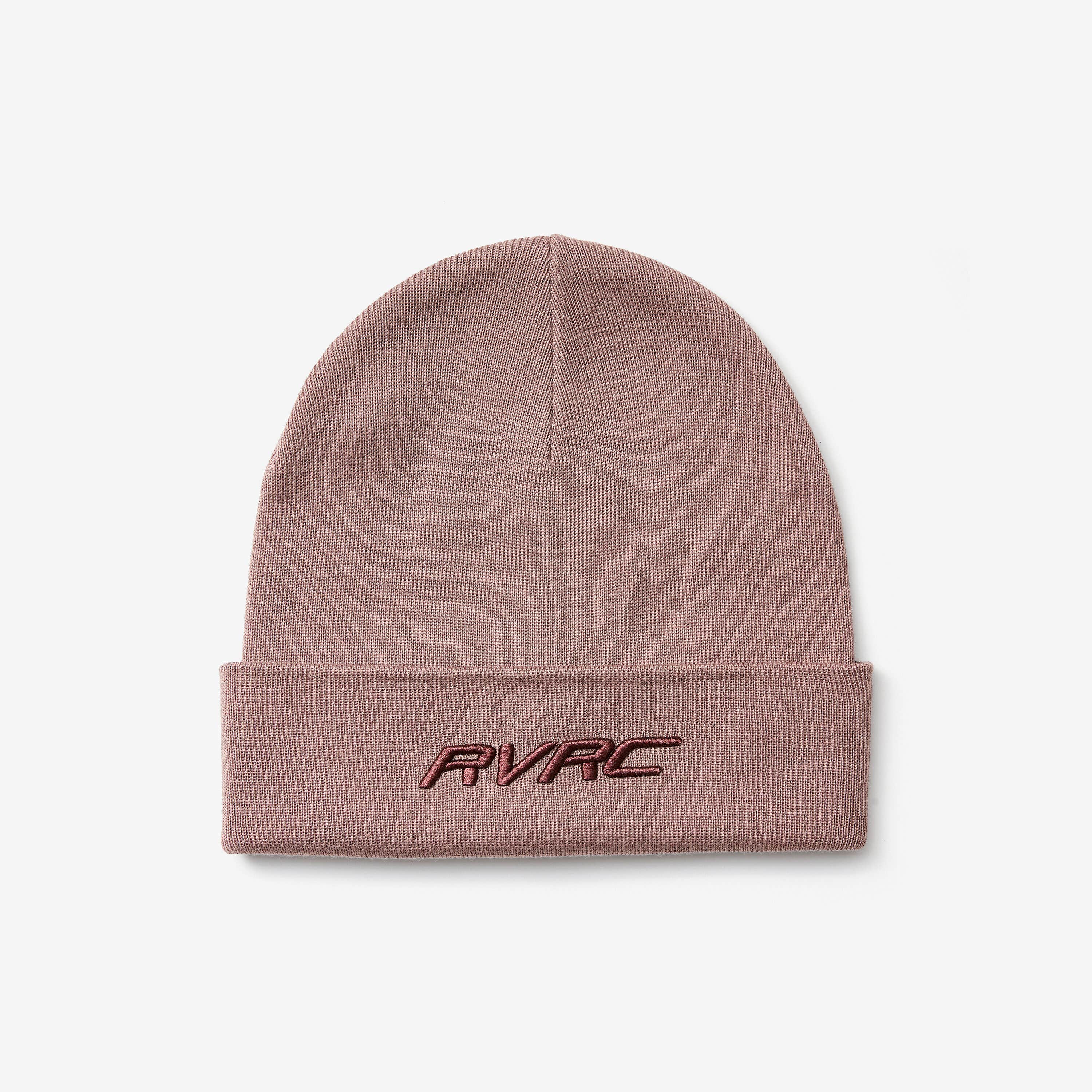 Merino 3D Logo Beanie Dusty Mauve