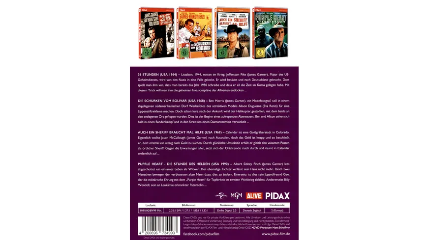 James Garner Collection / 4 Filme mit der Filmlegende  [4 DVDs]