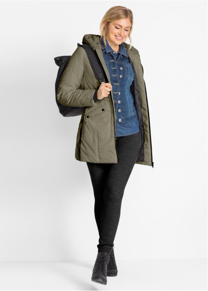 Gerippte Thermo-Leggings mit Rippbund