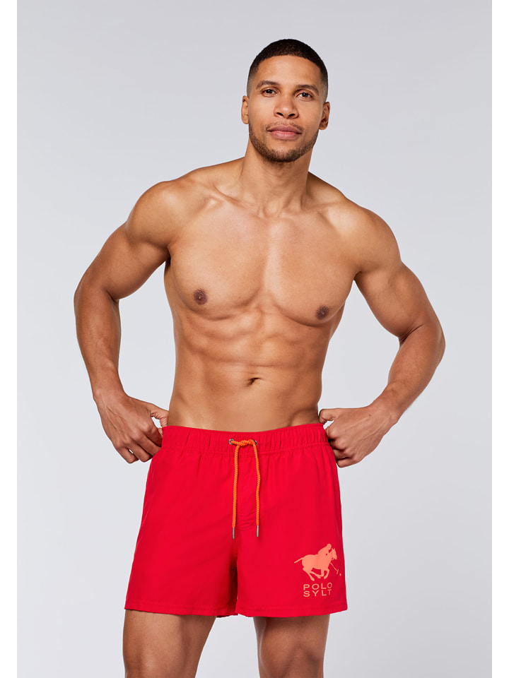 Polo Sylt Badeshorts in Rot günstig kaufen