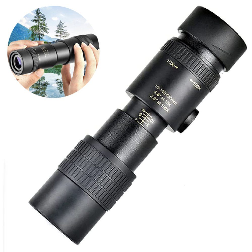 FeelGlad Teleskop Zoom Monokular Teleskop Erwachsene Prisma Dual Fokus Fernrohr Kompakt