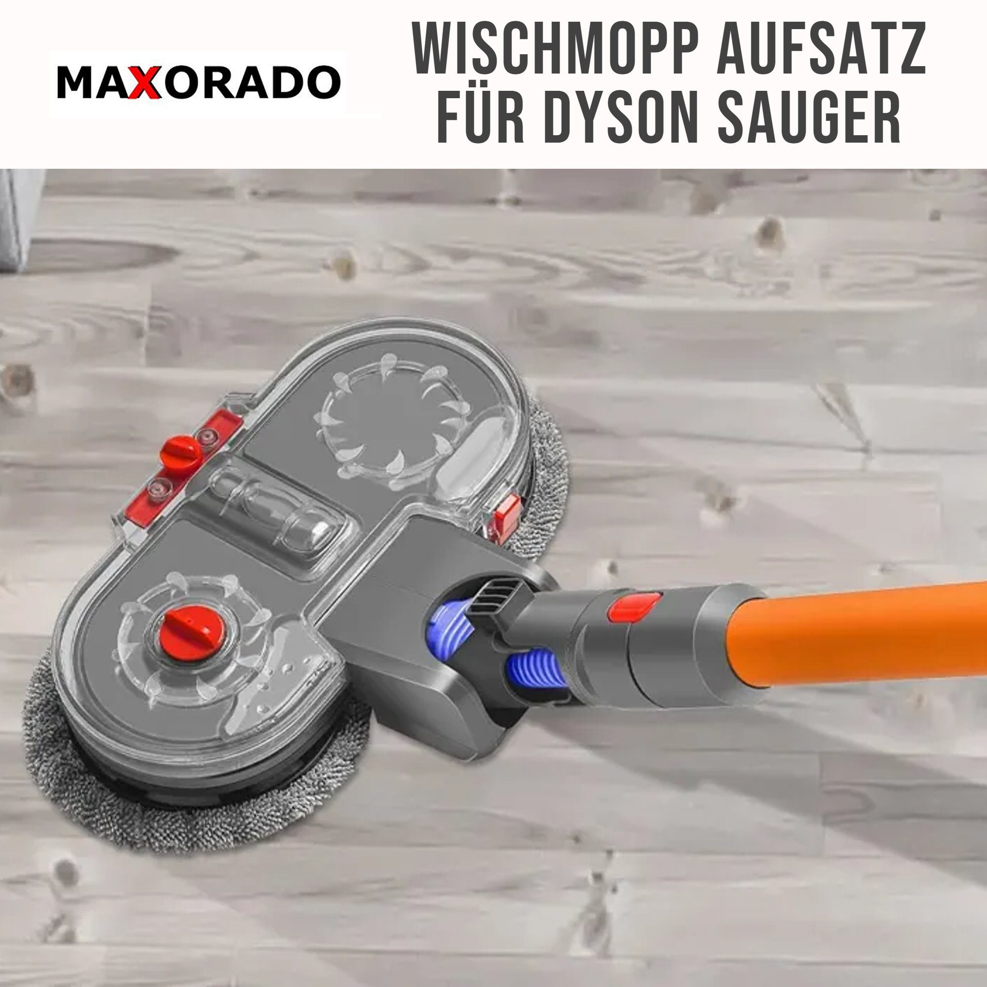 Maxorado Bodendüse Für Dyson Wisch Aufsatz Wischer und Sauger V7 V8 V10 V11 V15, Zubehör für Dyvon V7, Dyson V8, Dyson V10, Dyson V11, Dyson V15, (5-tlg), Um gleichzeitig zu Saugen & zu Wischen