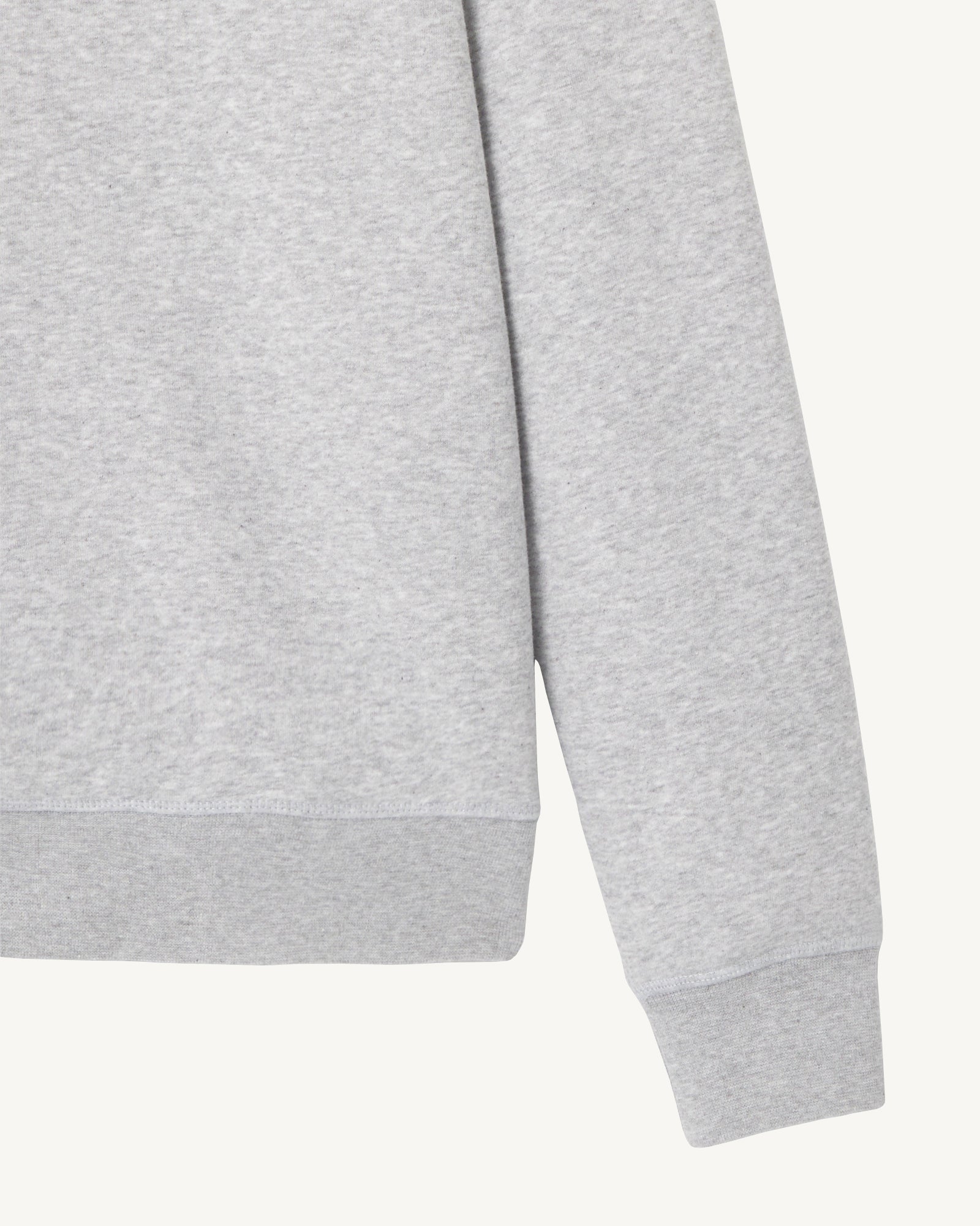 Sweat homme en coton biologique Gris chiné Braga