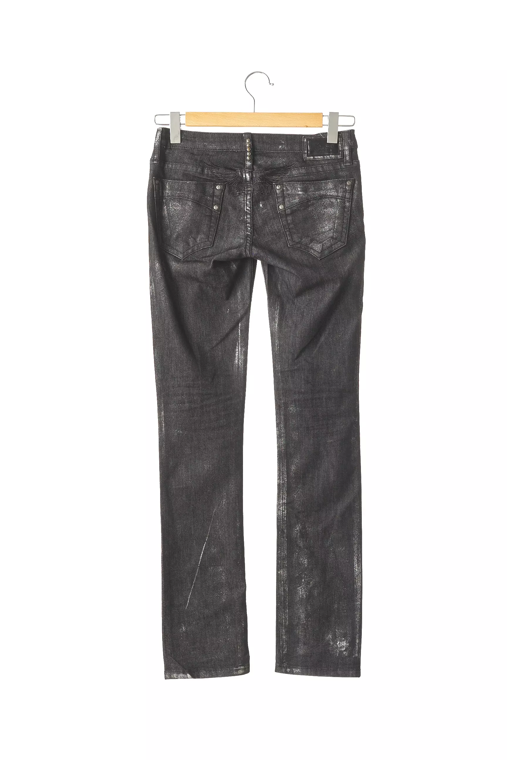 Robin S Jean Pantalons Droits Femme couleur noir