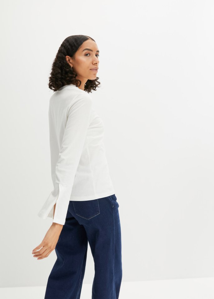 Shirt mit weitem Arm aus Bio-Baumwolle