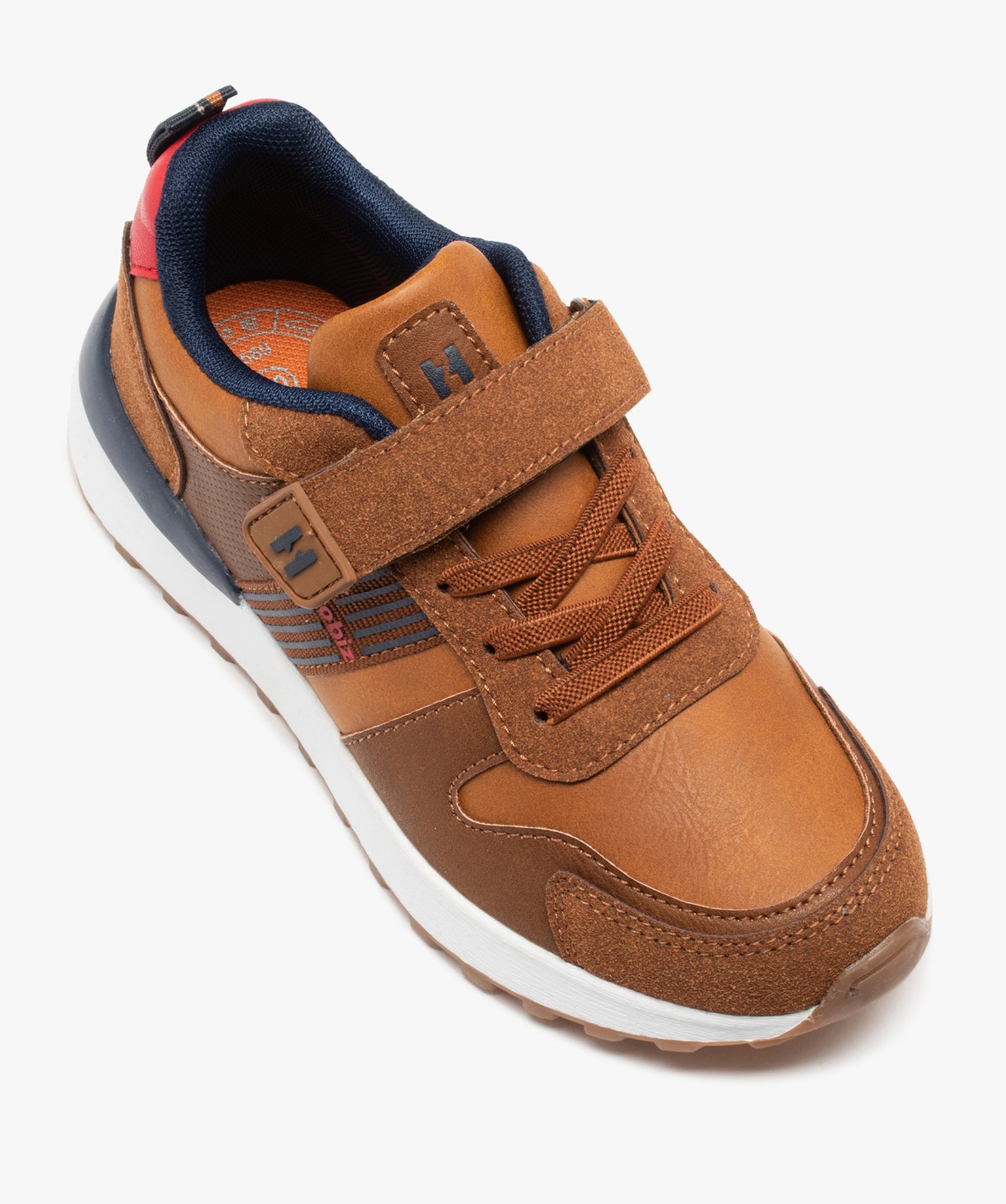 Baskets Garçon style jogger avec détails en suédine et à... marron | GEMO