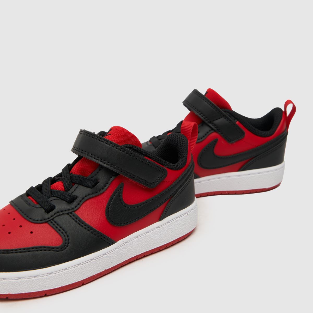Nike Court Borough Low Recraft Fiú Gyerek Tornacipő Fekete & Piros