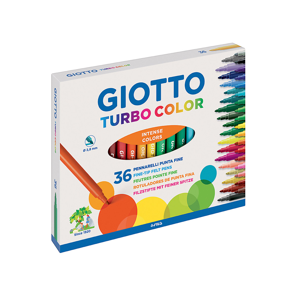 Turbocolor Fasermaler, 36 Farben