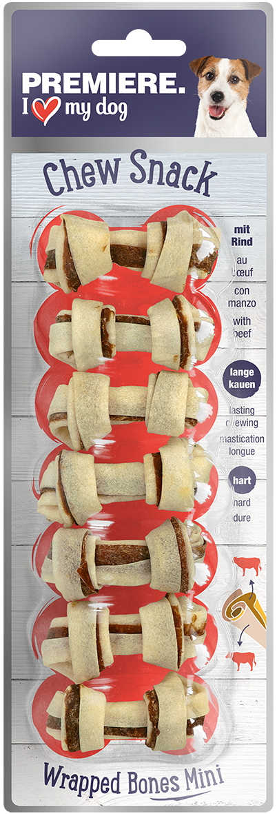 PREMIERE Snacks PREMIERE Wrapped Bones Mini Rind 7 Stück