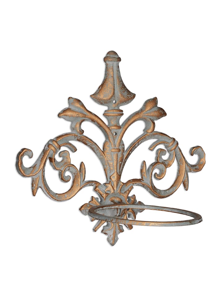 relaxdays 2 x Blumenhalter in Gold-Grau - Ø 13,5 cm günstig kaufen onesize