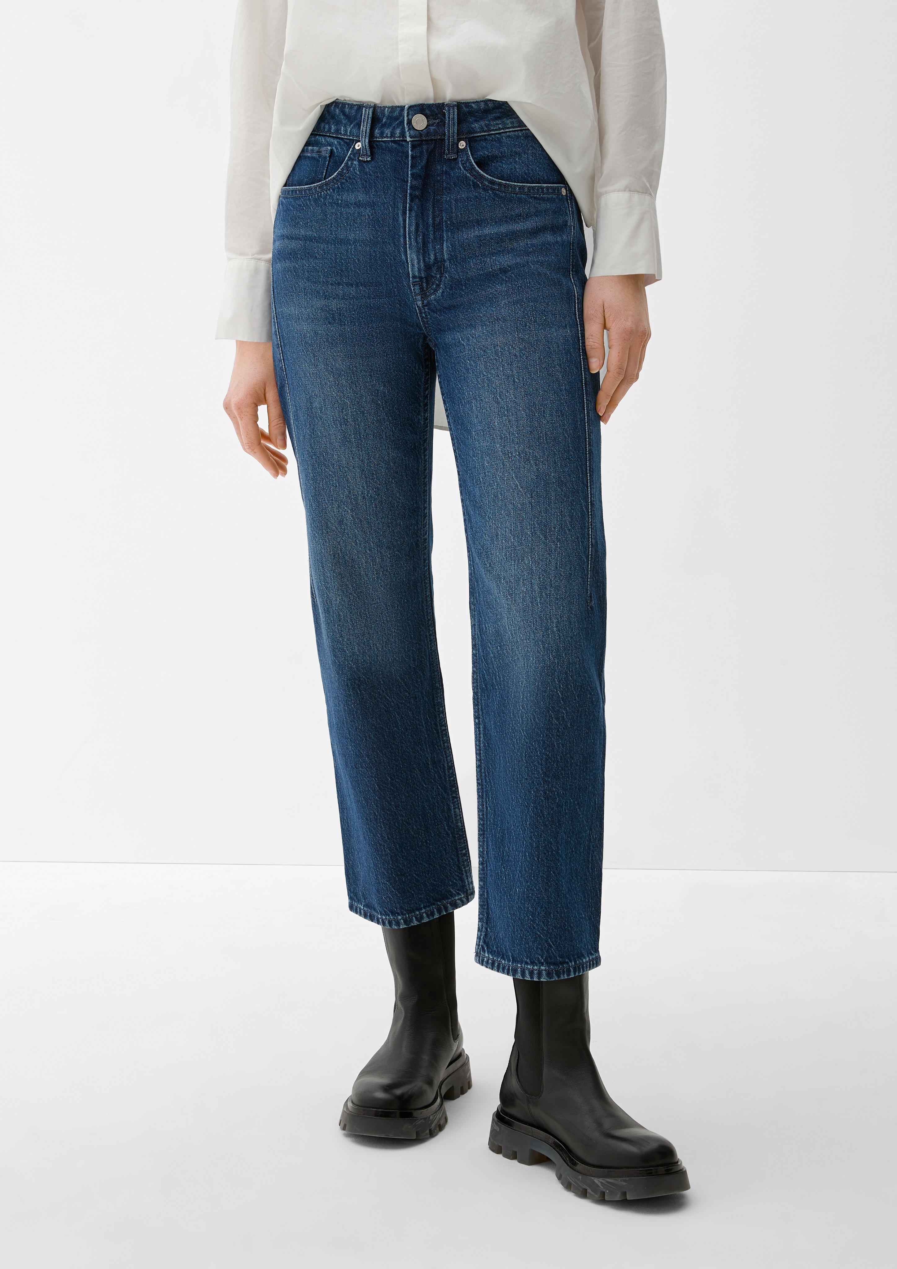 Cropped-Jeans Karolin / Regular Fit / High Rise / Straight Leg   2125429-57Z4