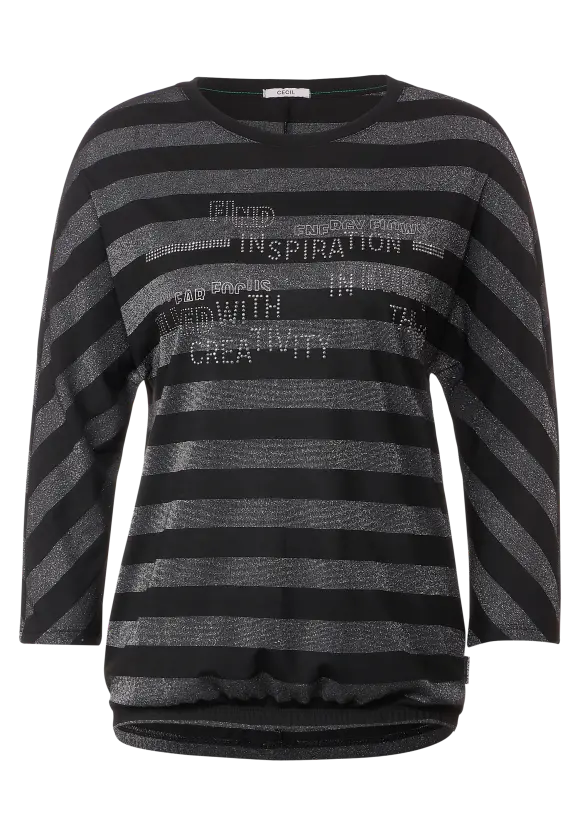 CECIL Shirt mit Schimmerdetails
