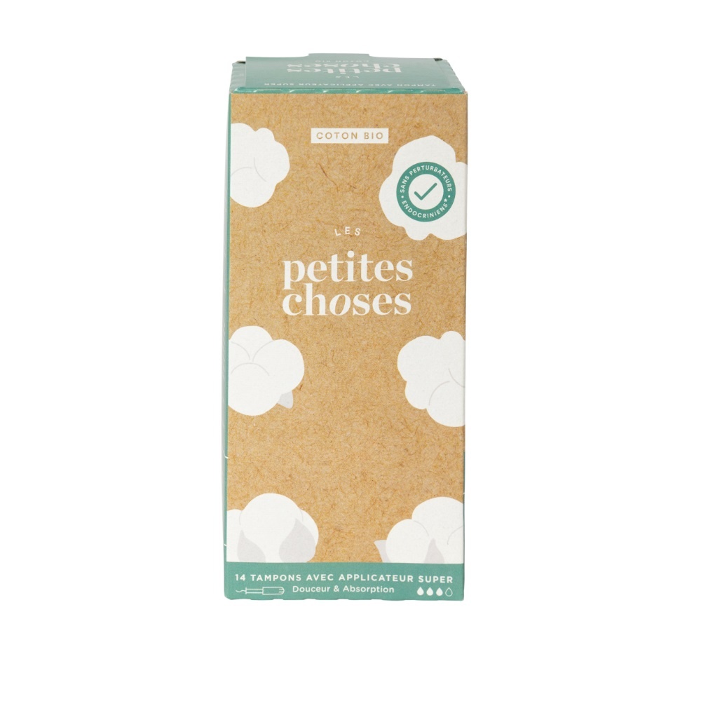 Les petites choses Tampon Bio avec applicateur - Flux super Boite de 14 Tampon Avec applicateur