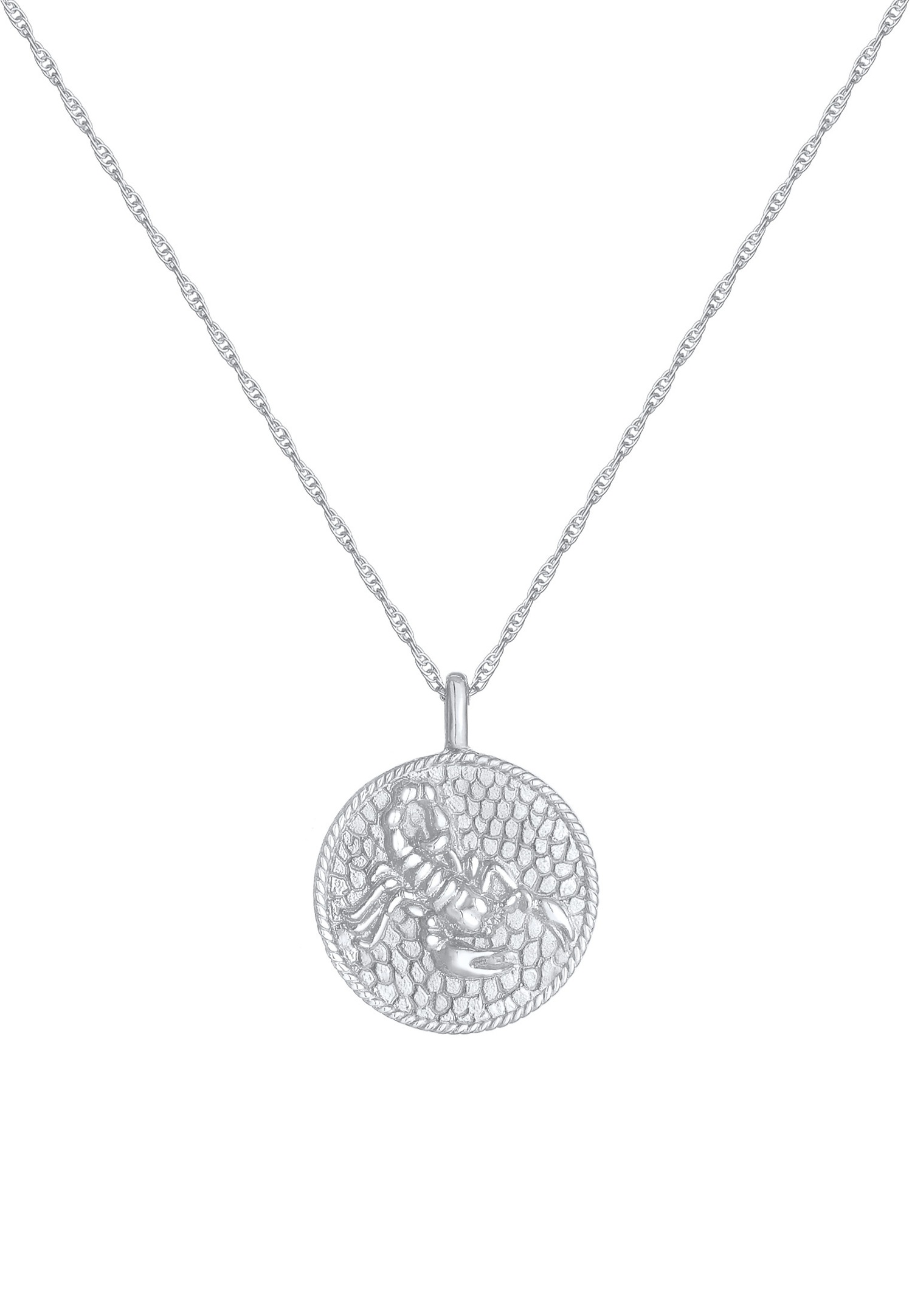 Moneta zodiacale Elli da donna Scorpione Astro Antique Trend in argento sterling 925