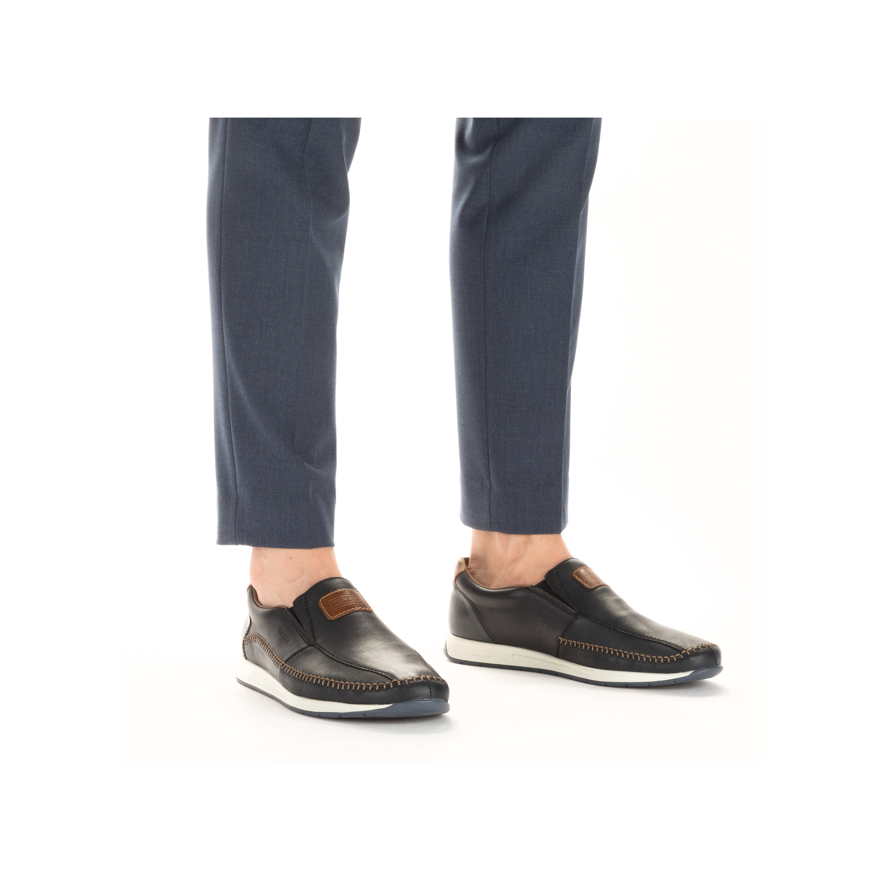 Rieker Herren Slipper ozeanblau
