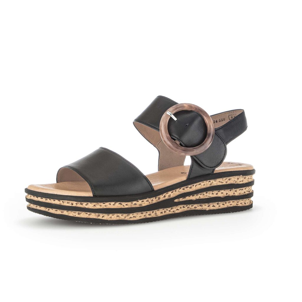 Gabor fashion Plateau Sandale schwarz