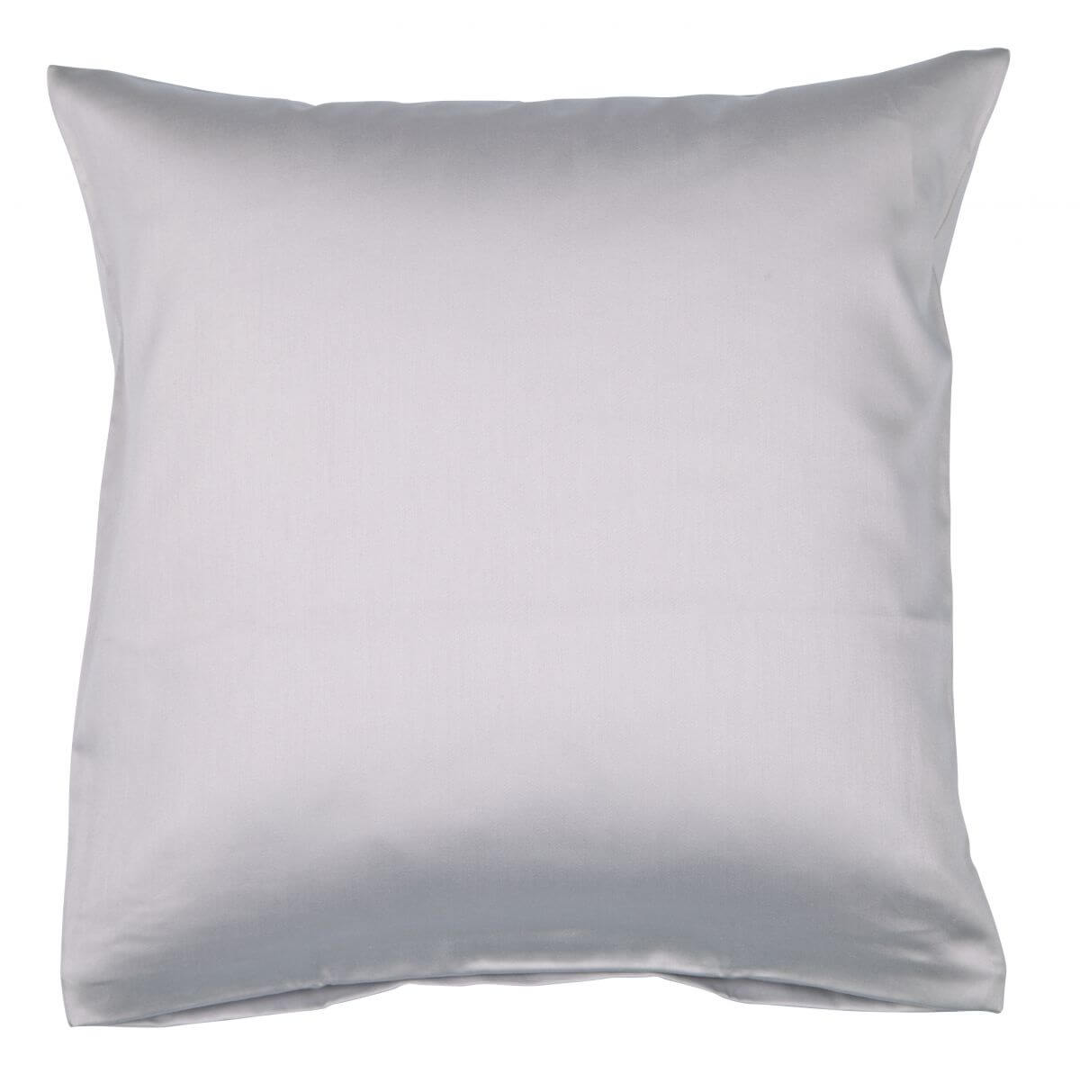 Janine Colors Mako-Satin Kissenbezug Platin 40 x 40 cm